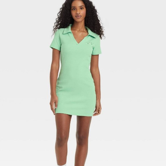 slim fit dress slacks Women's Jordan Dress by Fore All, Green/White, Small main image 0